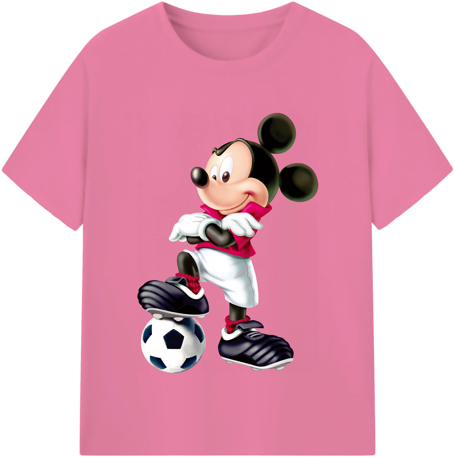 （画像用） ミッキーマウス Mickey Mouse 綿100％半袖Tシャツ（フロントプリント）